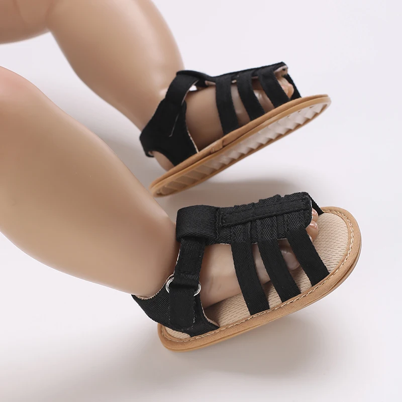 Chaussures d'été pour bébés garçons et filles, sandales antidérapantes à semelle en caoutchouc, premiers pas pour nourrissons, sandales de jardin décontractées pour bébés garçons