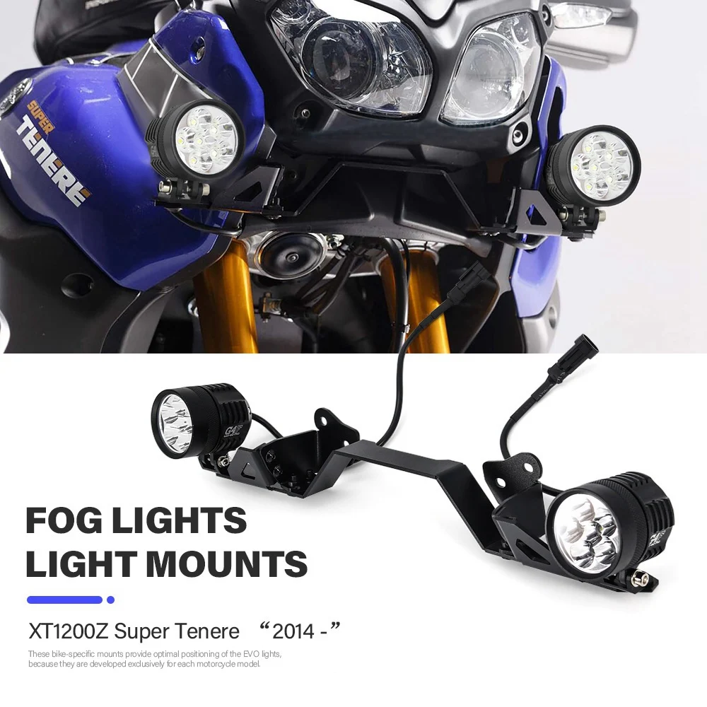 Motorcycle Fog Lights Auxiliary Bracket Light Mounts Spotlight Holder for XT1200Z XTZ 1200 Super Tenere 2014-