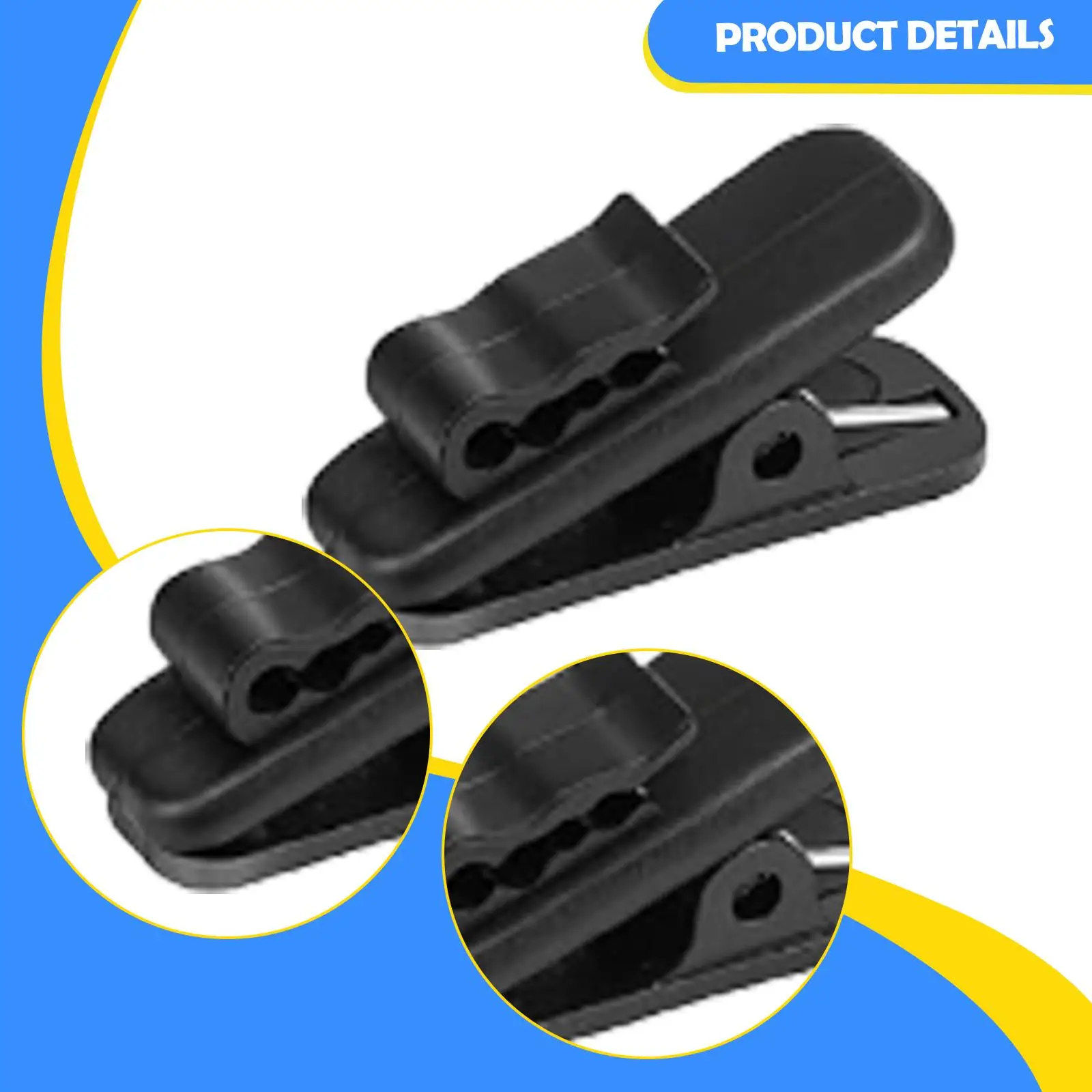 100x مشبك لحامل كابل سماعة الرأس سلك سماعة الرأس يدور 360 درجة صغيرًا