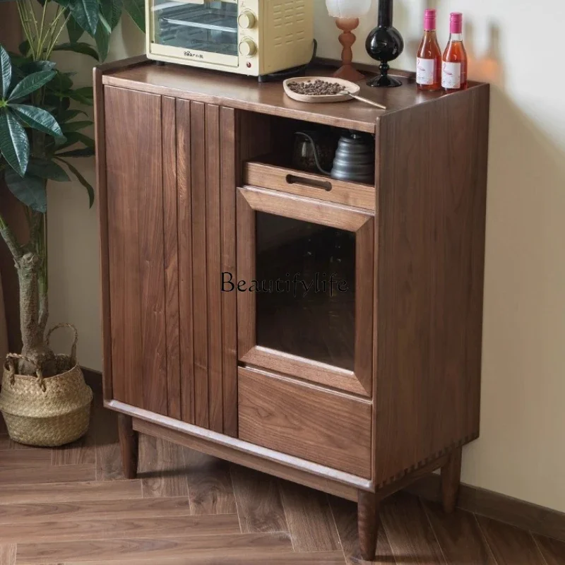 

GNordic solid wood living room tea sofa side cabinet modern simple storage locker