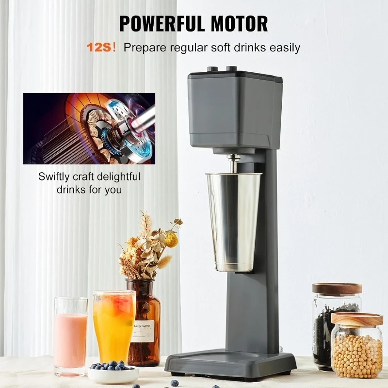 

Milkshake Maker Machine, 375W Commercial Milk Shake Maker Mixer, Single Head Drink Mixer Blender Machine