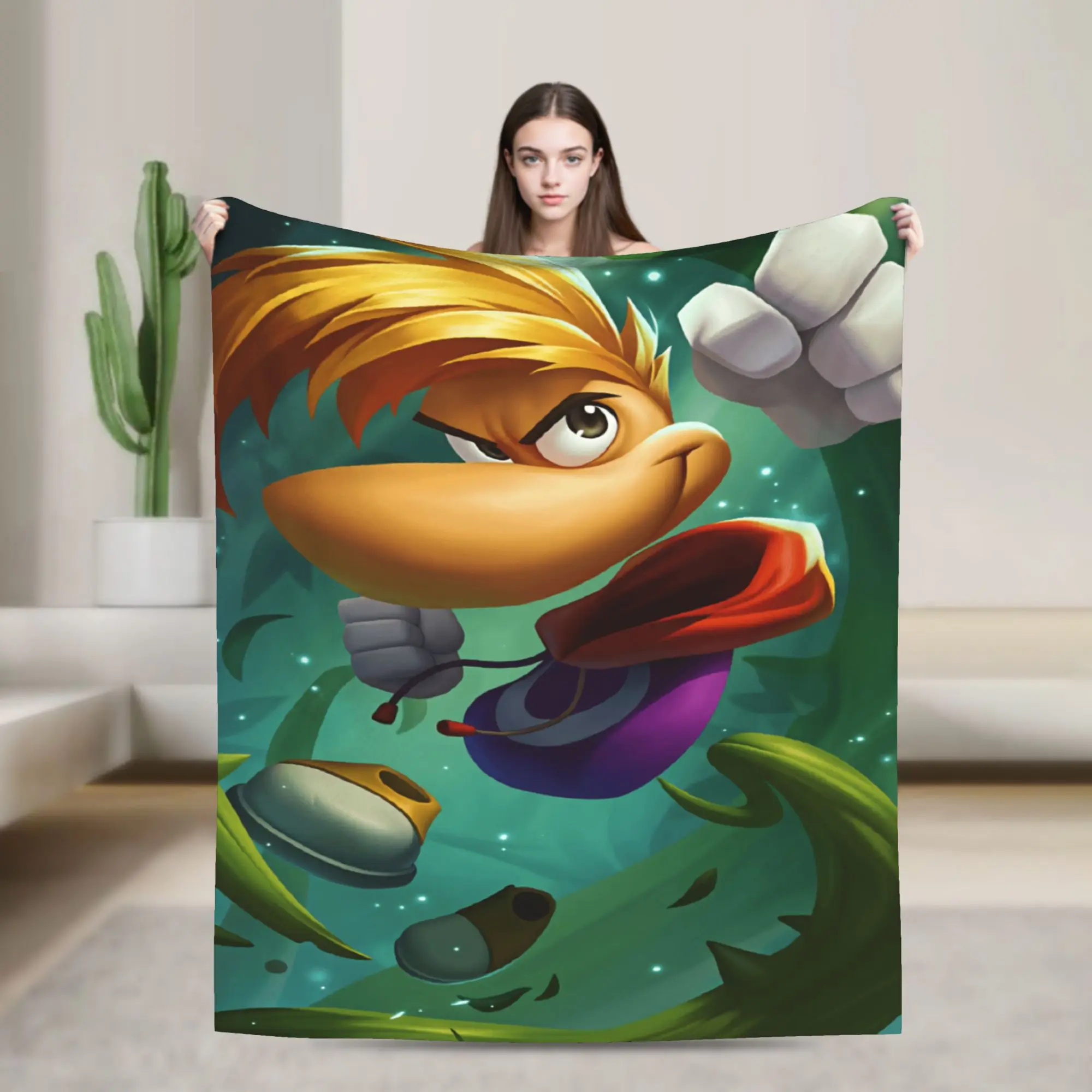 Flying fist attack Raymans Blanket Comfortable  Throw Blanket Winter Adults Chair Sofa Bed Travel Car Bedspread