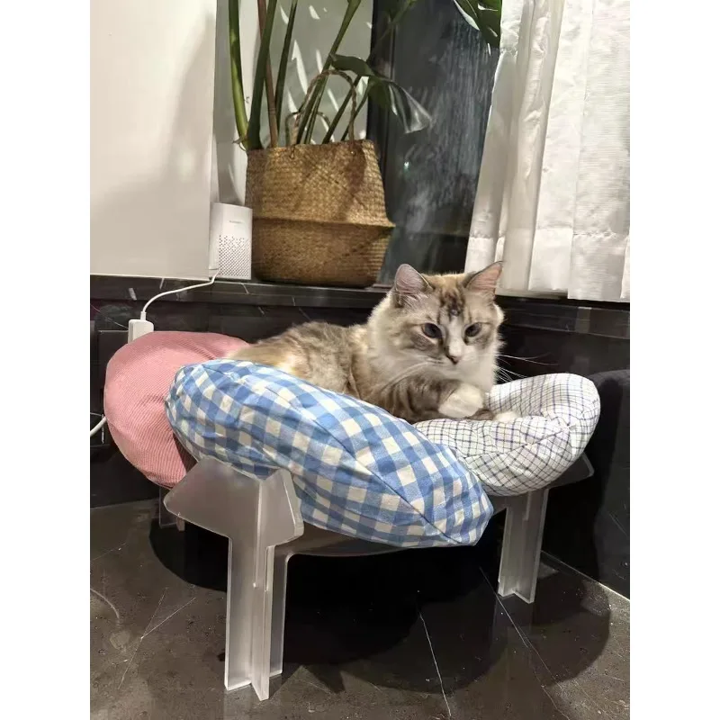 

Petals Pet Nest Cushion Acrylic Cat Nest Small Dog Nest Cat Bed Ornament Cartoon Breathable