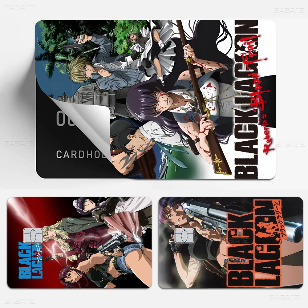 Japanese Anime Black Lagoon 100% Hot Sale Amine Credit Debit Bank Card Bus Card Film Skin Sticker
