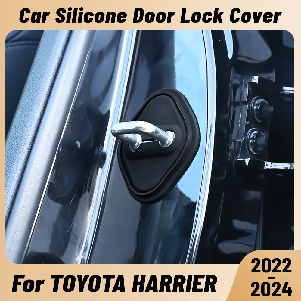 

Для TOYOTA HARRIER 2022-2024 автомобильный дверной амортизатор, защита дверного замка, силиконовые защелки для автоматического дверного замка, аксессуары