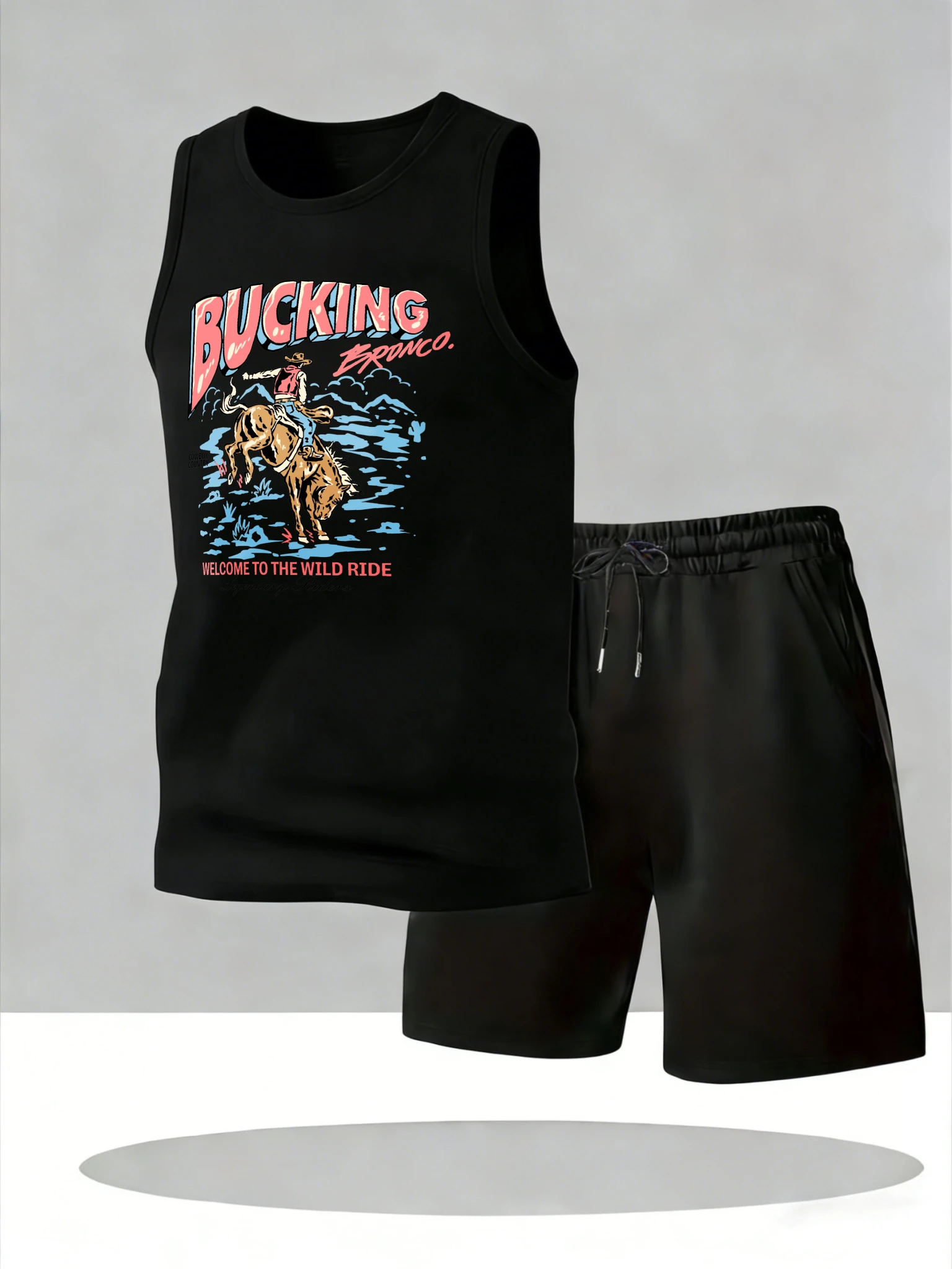 

Men's Tank Top Sets 2026 Summer Quick drying Breathable oversize seaside men's tracksuit crewneck sports beach Y2k tracksuits