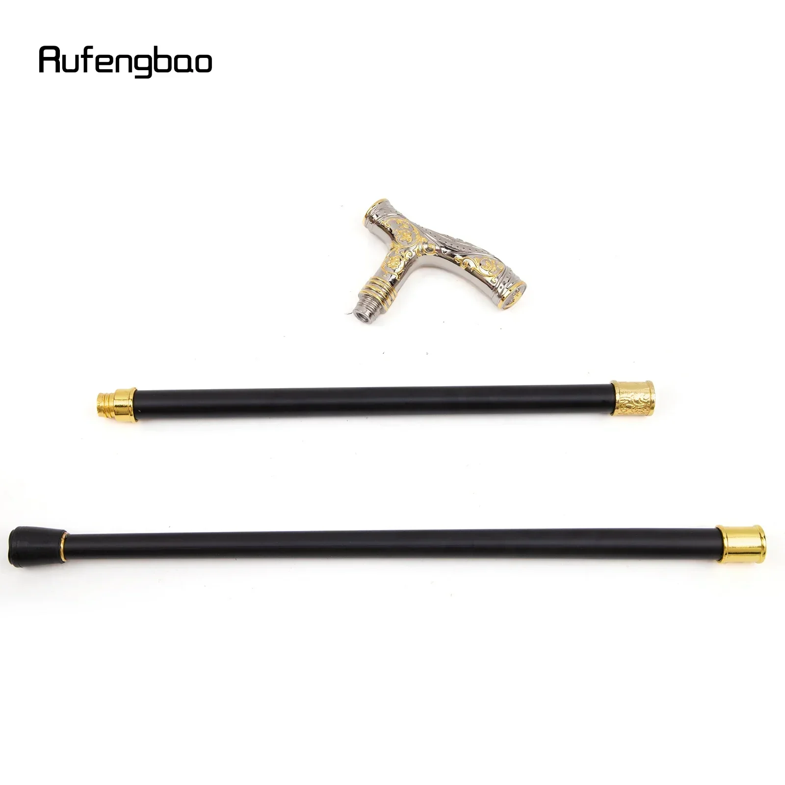 ไม้เท้าหรูหราสีขาวทอง ลายหมี ไม้เท้าแฟชั่นตกแต่ง ไม้เท้าสำหรับสุภาพบุรุษ ใช้แสดงบนเวที ความยาว 93 ซม.