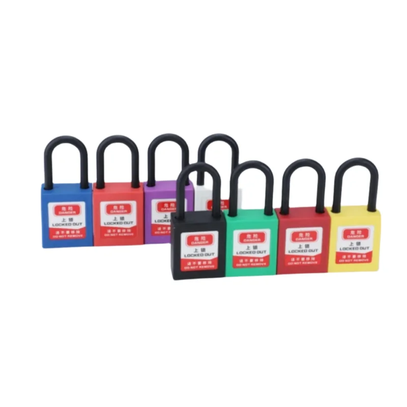 1Pcs Colorful Nylon Safety Lockout Padlock Non-conductive Plastic Loto Tagout Industrial Lock Device 25mm 38mm 76mm