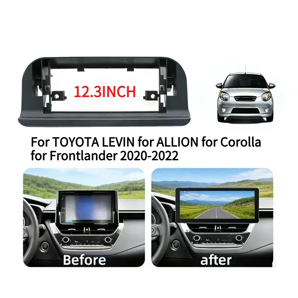 12,3 Zoll Auto-Rahmenblende Android Einbaupanel-Kit für TOYOTA LEVIN für ALLION für Corolla für Frontlander 2020-2022