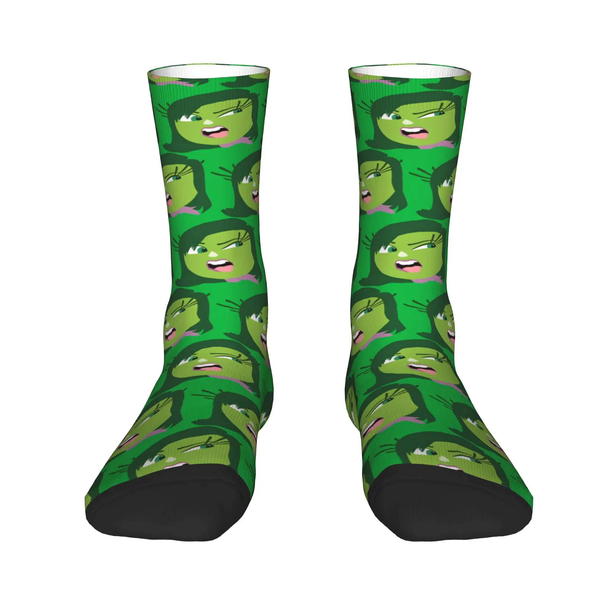 Disgust Inside Out Design Stockings  Fashion Socks Women Men Medium Soft Socks Winter Cycling Graphic Anti-Slip Socks Gift Idea