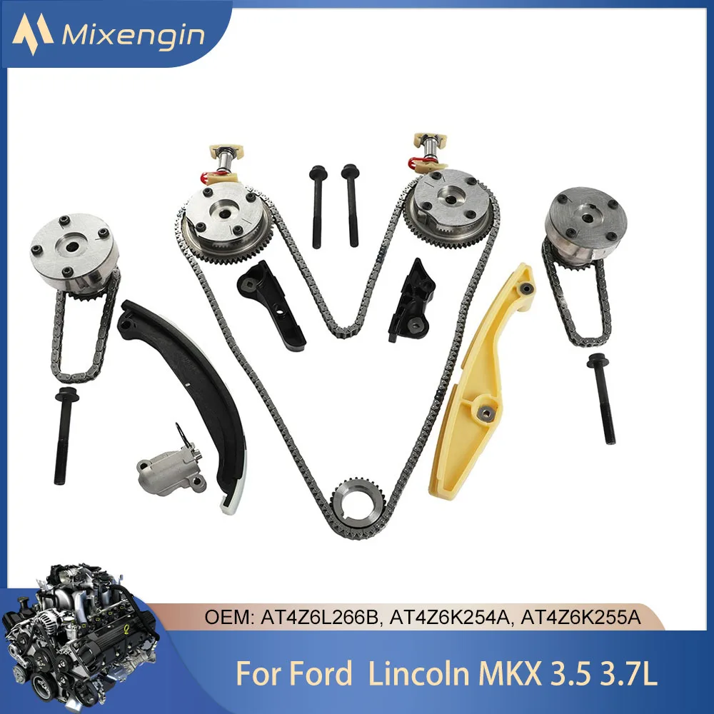 

Детали двигателя Комплект цепи ГРМ VVT Gear Fit 3,5 3,7 л V6 Газ Для Ford Edge F-150 Taurus Lincoln MKX Mark LT 3,5L 3,7L 11-19