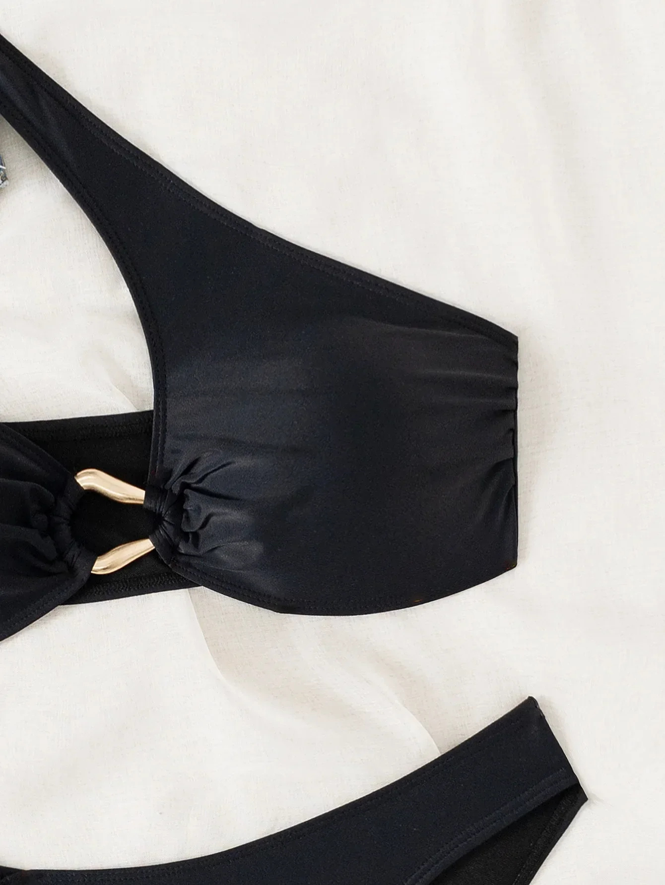 2025 جديد بيكيني نسائي مجموعة مثير واحد مائل الكتف عارية الذراعين ملابس السباحة 2 قطعة مجموعة عطلة الشاطئ الصيف ثوب السباحة ملابس السباحة