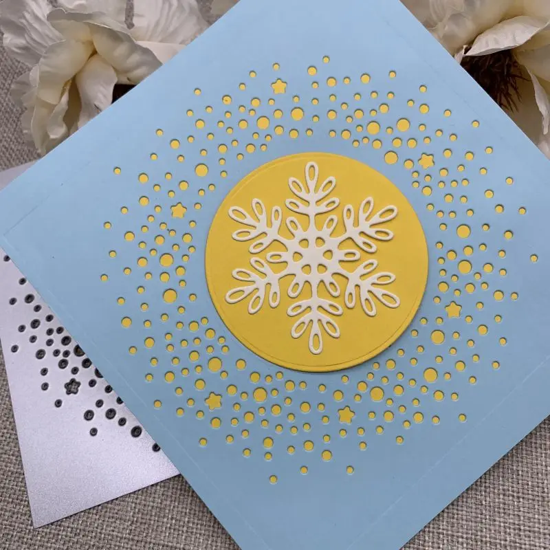 Winter background frame Metal Cutting Dies Stencils For DIY Scrapbooking Decorative Handcraft Die Cutting Template Mold image 2