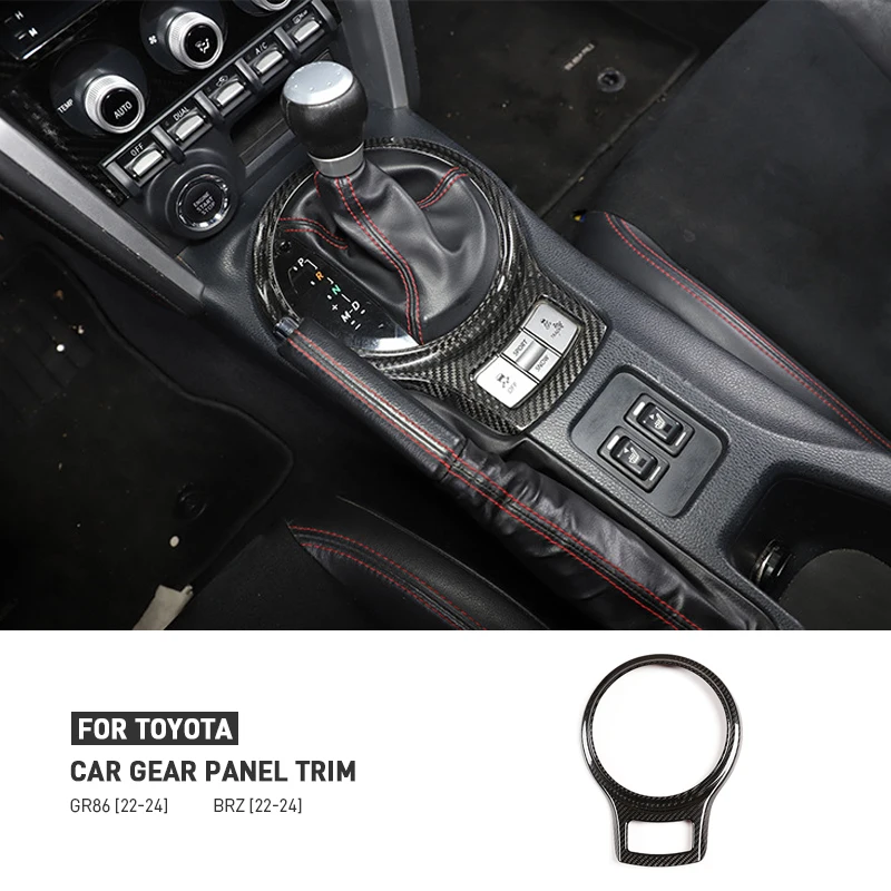 

Real Carbon Fiber Car Central Control Gear Panel Trim Cover Sticker Interior Accessories For Toyota 86 For Subaru BRZ 2012-2021