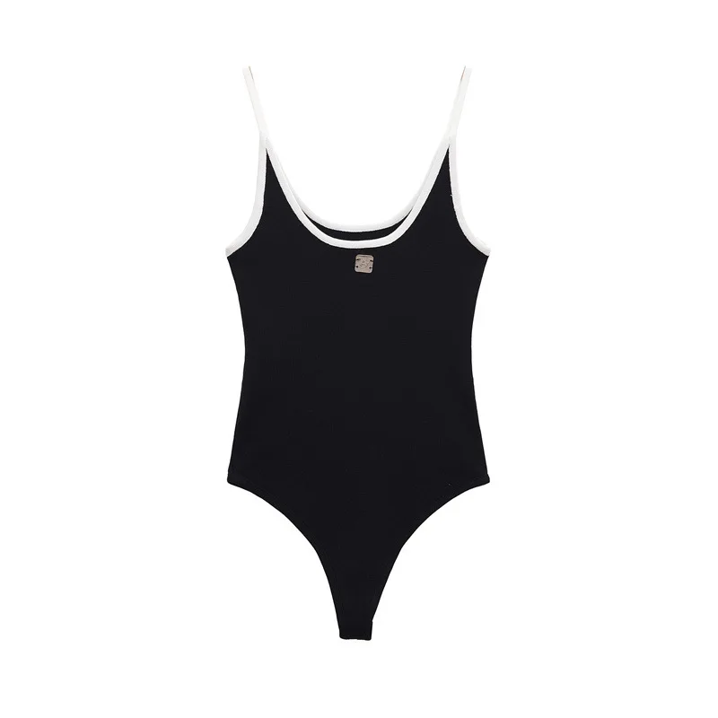 

Fashion Temperament Women's Clothing Metal Buckle Shows Thin Simple Decorative Onesie