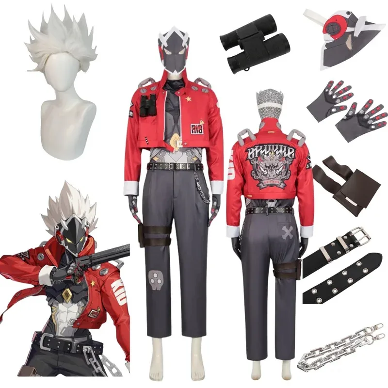 Sky05 Zenless Zone Zero Billy the Kid Cosplay Costume Wig Cos Zzz Halloween Costumes Wig Prop Masks99Ji*