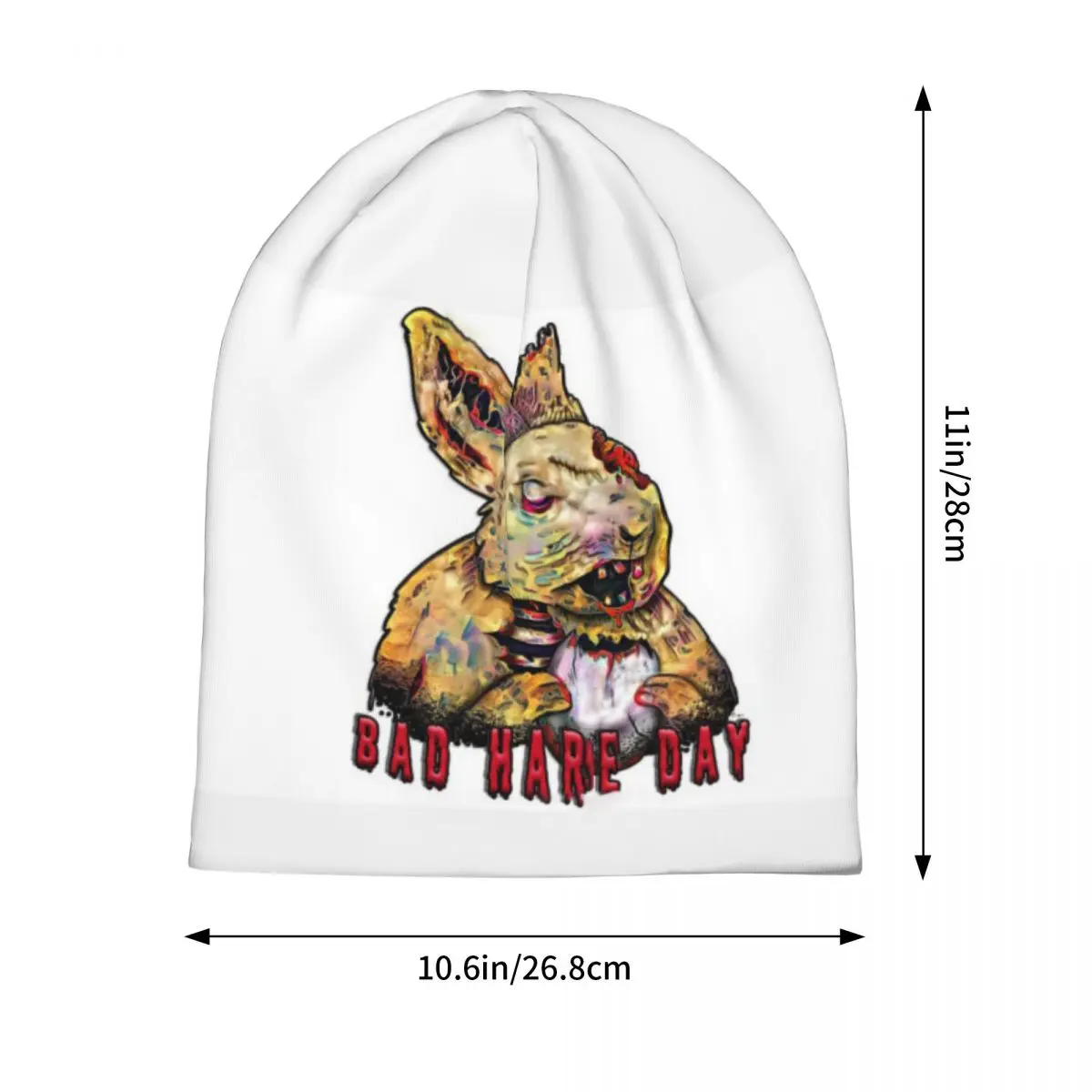 Evil Easter Bunny Bonnet Hats Skullies Beanies Men Women Vintage Warm Soft Beanie Hats Winter Kpop Custom Caps