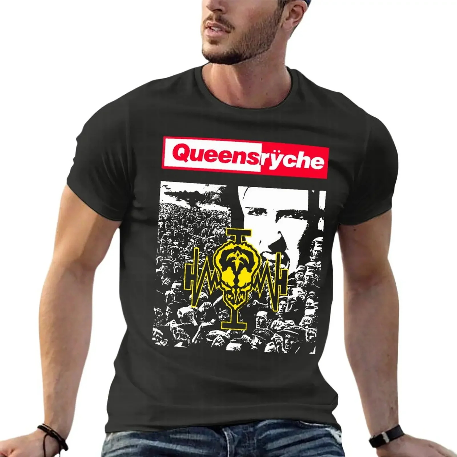 

Queensryche Operation Mindcrime Progressive Oversize T Shirts Custom Men'S Clothing Short Sve Streetwear Big Size Tops Tee