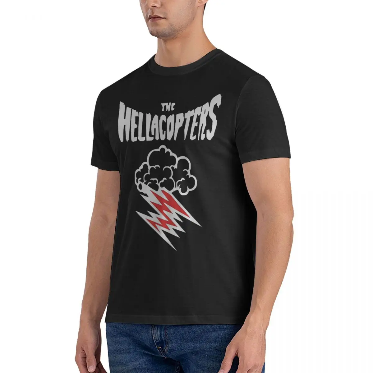 Rock Band Men's T Shirt Hellacopters Awesome Tees Short Sleeve O Neck T-Shirt Cotton Summer Tops