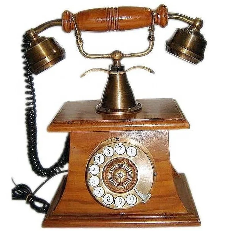 

China antique landline brown desk retro wall mounted telephones Classical Telephone