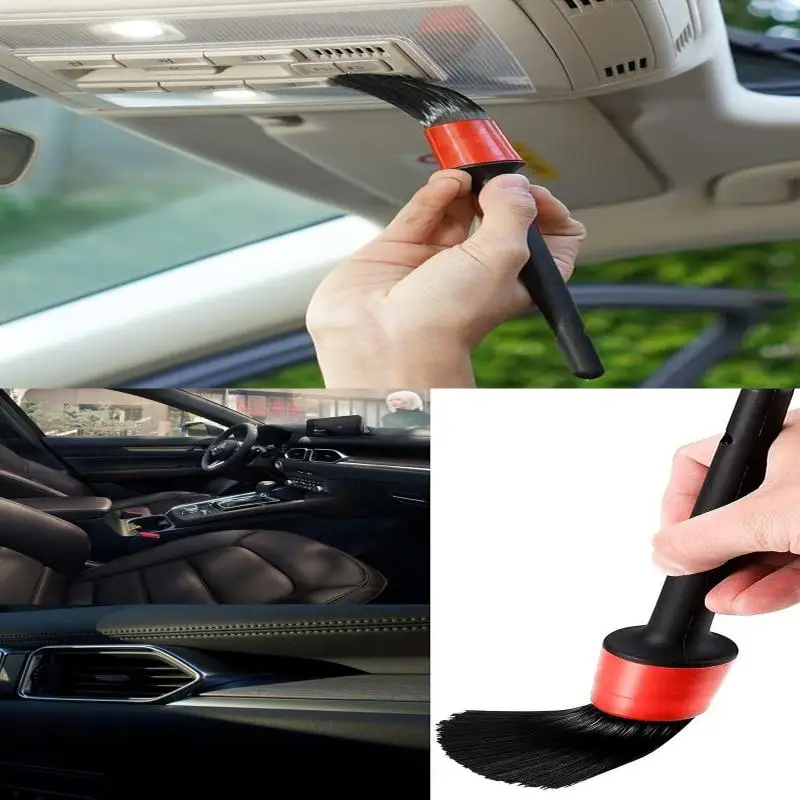 

6 шт., щетка для деталей салона автомобиля, щетка из щетины кабана для чистки автомобиля, инструменты для чистки приборной панели, 6 шт.