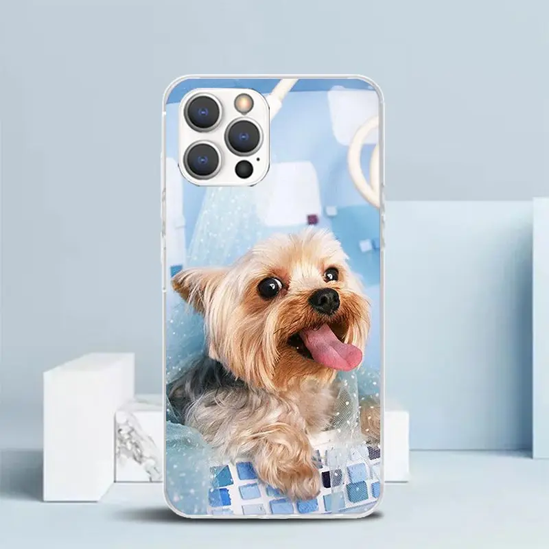 Yorkshire Terrier Dog Puppy Phone Case For IPhone 16 15 14 13 12 11 Pro Max Mini XR XS X 7 Plus 8 + SE 2020 Soft TPU Back Cover