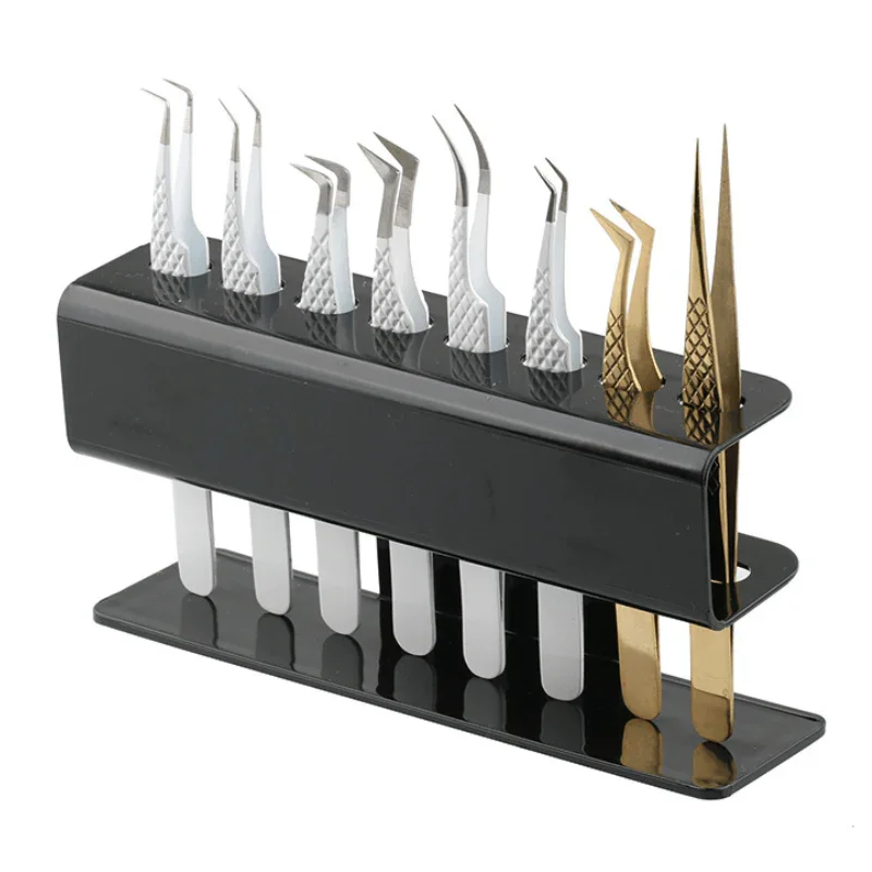 Support de rangement pour pinces à cils en acrylique, 8 trous, pratique, étagère, fournitures d'extension de cils, outil de maquillage