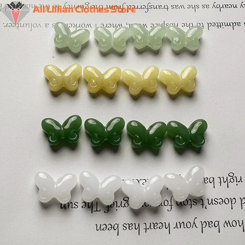 10pcs/Lot Mixed Butterfly Lampwork Beads Glass Glaze Beads for Jewelry Making Findings DIY Bracelet Earring Hairpin Accessories