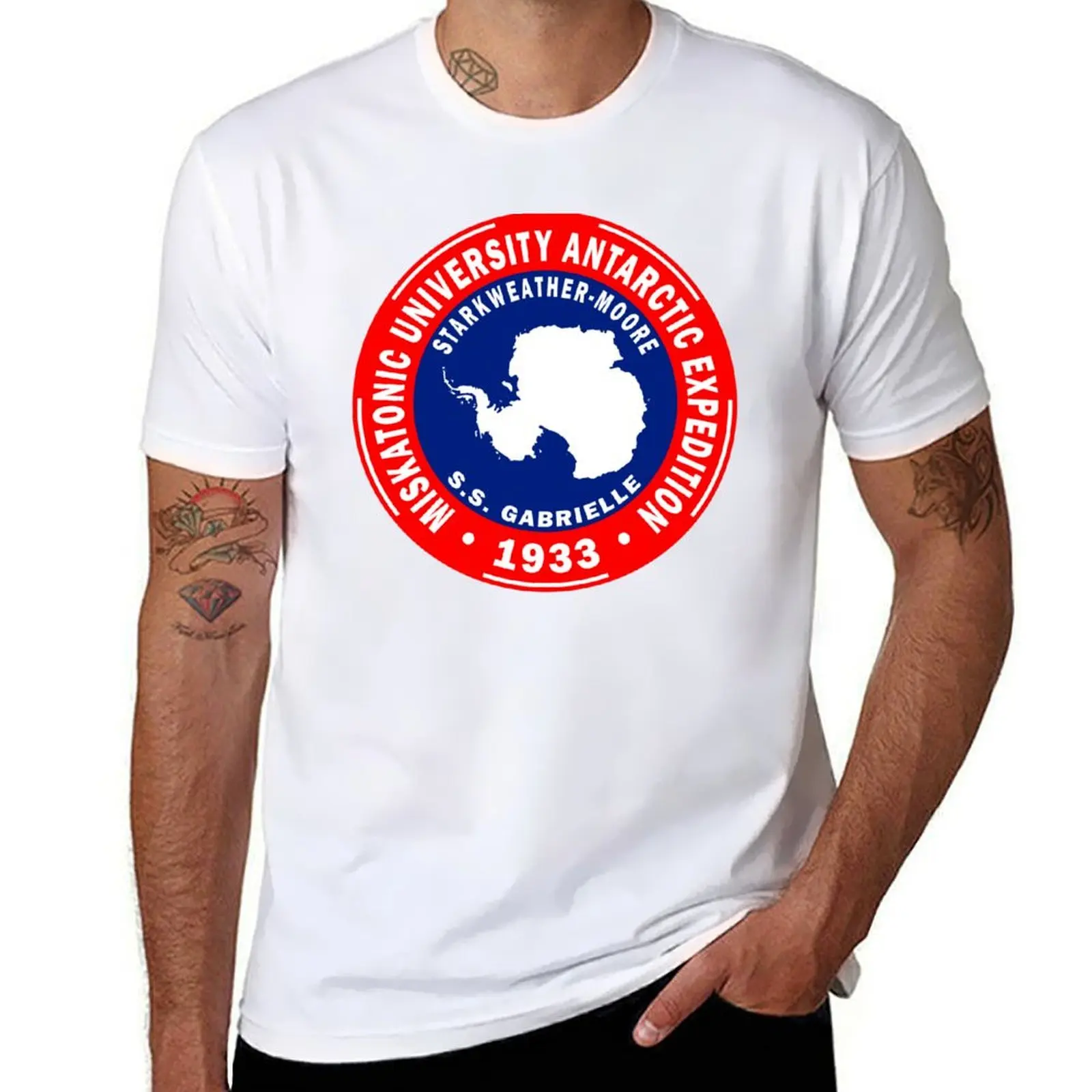 

Starkweather-Moore Antarctic Expedition T-Shirt t shirts for man graphic tees cotton tshirt 100% T-Shirt