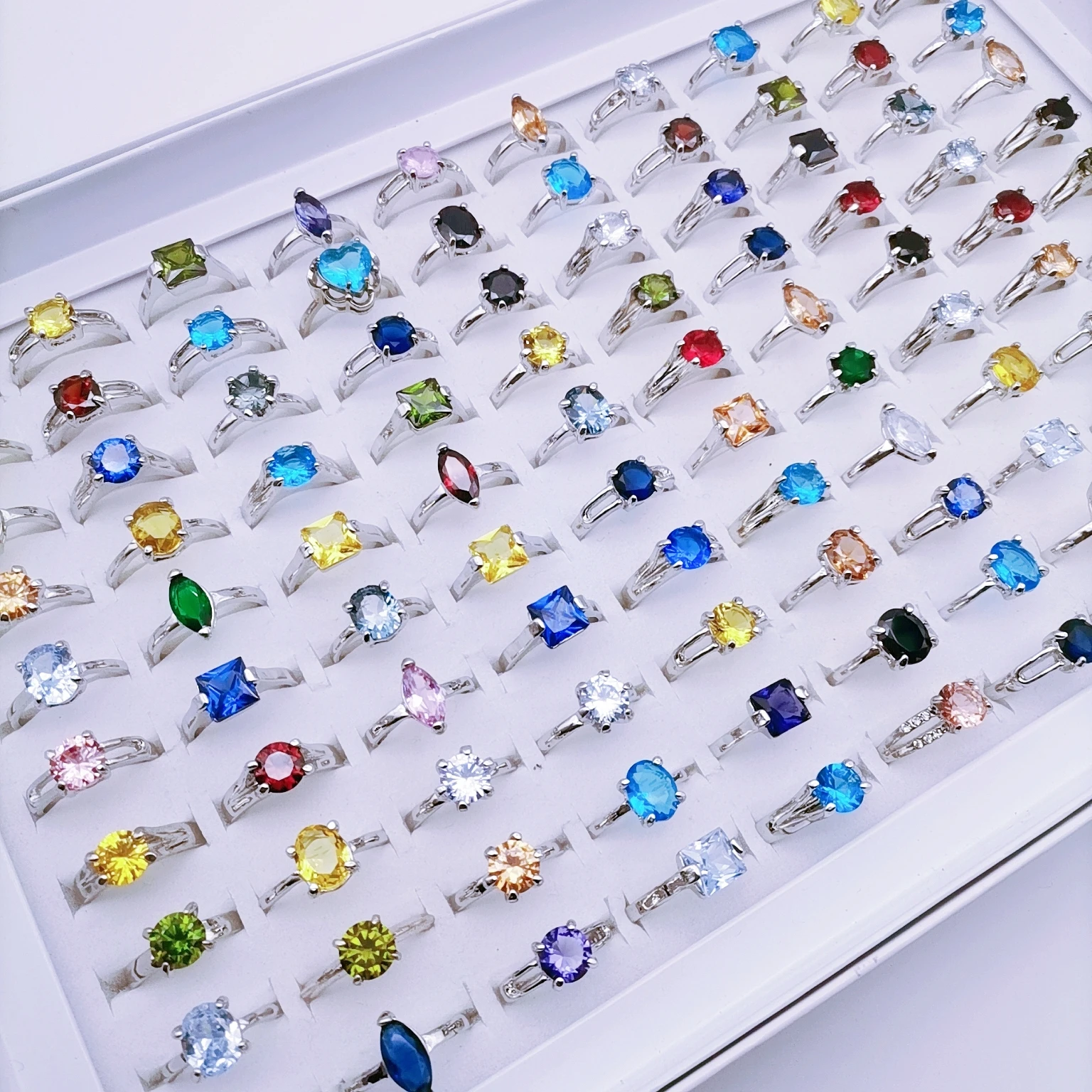 

50pcs Women Rings Fashion Party Jewelry Wedding Gifts Wholesale