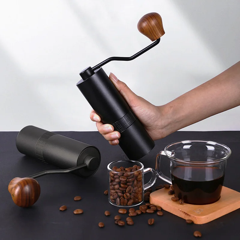 

Portable Manual Coffee Grinder Stainless Steel Burr Espresso Coffee Bean Grinder Handmade Coffee Tools Best Gift Cafe Accessorio