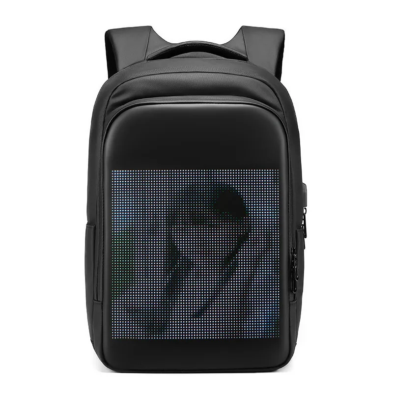 Imagem -03 - Unisex Led Mochila Inteligente Impermeável Grande Capacidade Exibição de Publicidade ao ar Livre Controle Celular Bolsa do Portátil Unisex