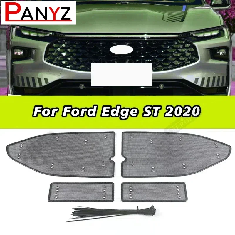 

For Ford Edge ST 2020 Anti-insect Network Cover Racing Grills Water Tank Protective Net Cover Panel Decoration Accessories