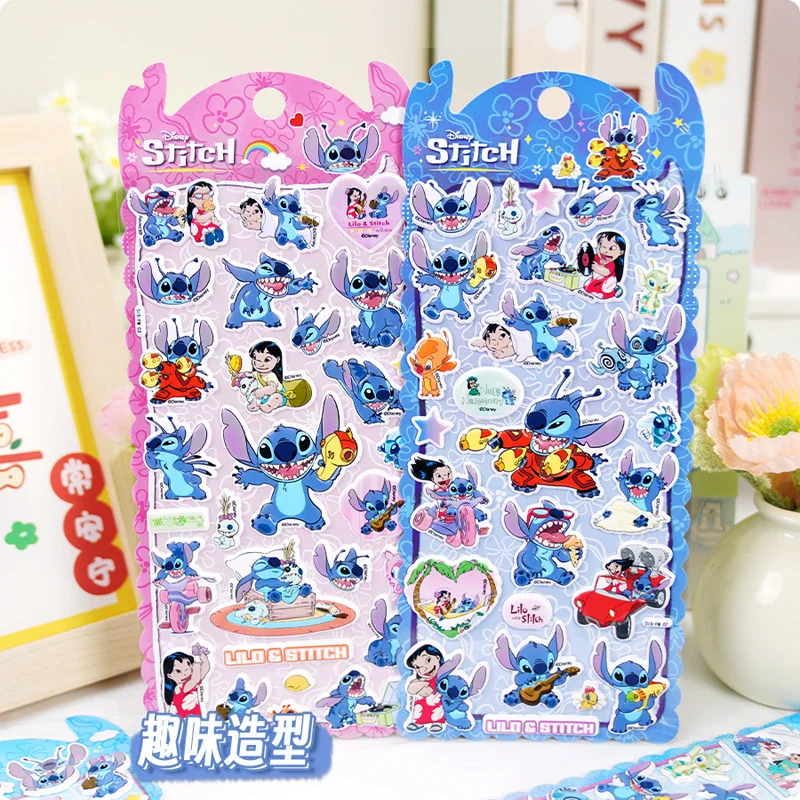 

4 Pcs Authentic Stitch Foam Stickers Stitch Cartoon Anime 3d Stereoscopic Boys And Girls Reward Stickers
