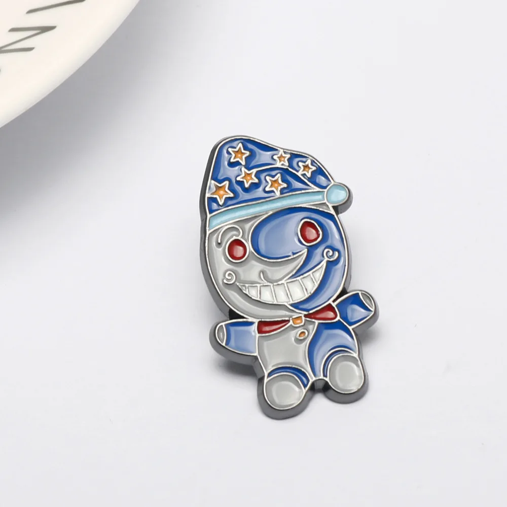 2Pcs/Set Game Five Night At Freddy Enamel Brooch Cartoon Funny Sundrop Moondrop Metal Badge Lapel Pin Jewelry Accessories Gifts image 5