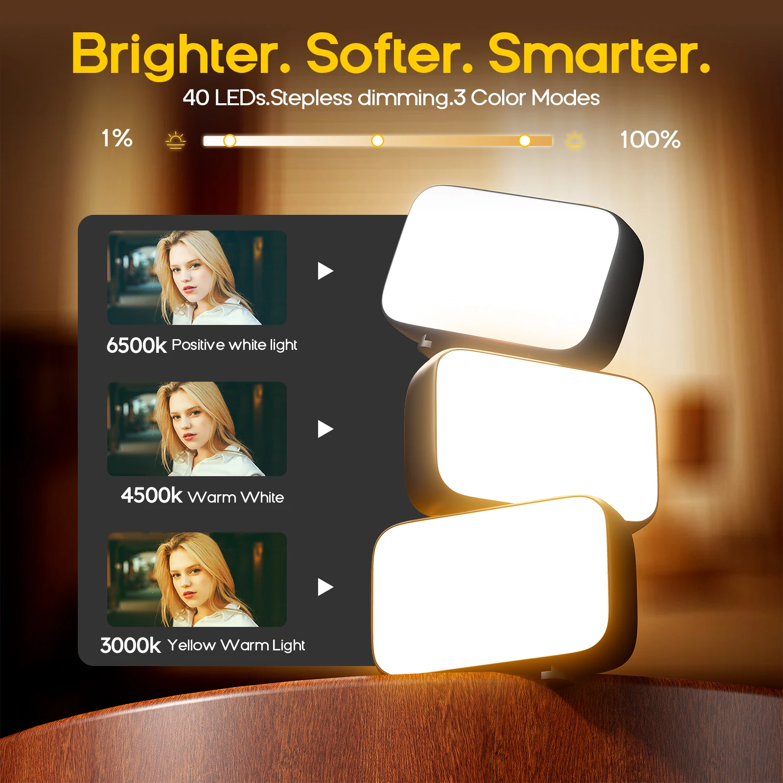 800mAh Portable Fill Light XJ-98 Compatible With OSMO Pocket 3 Mini Rechargeable Selfie Light For Video conference