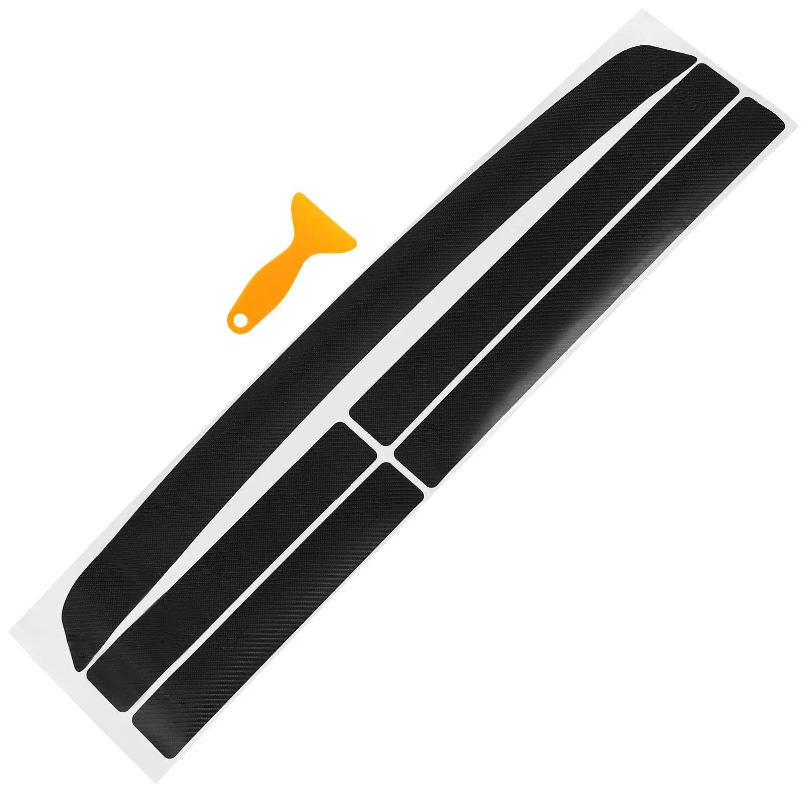 5Pcs Carbon Fiber Vehicle Door Protector Sticker Anti Scratch Fade Resistant No Residue Tear Easy Install All Cars Trucks Suvs