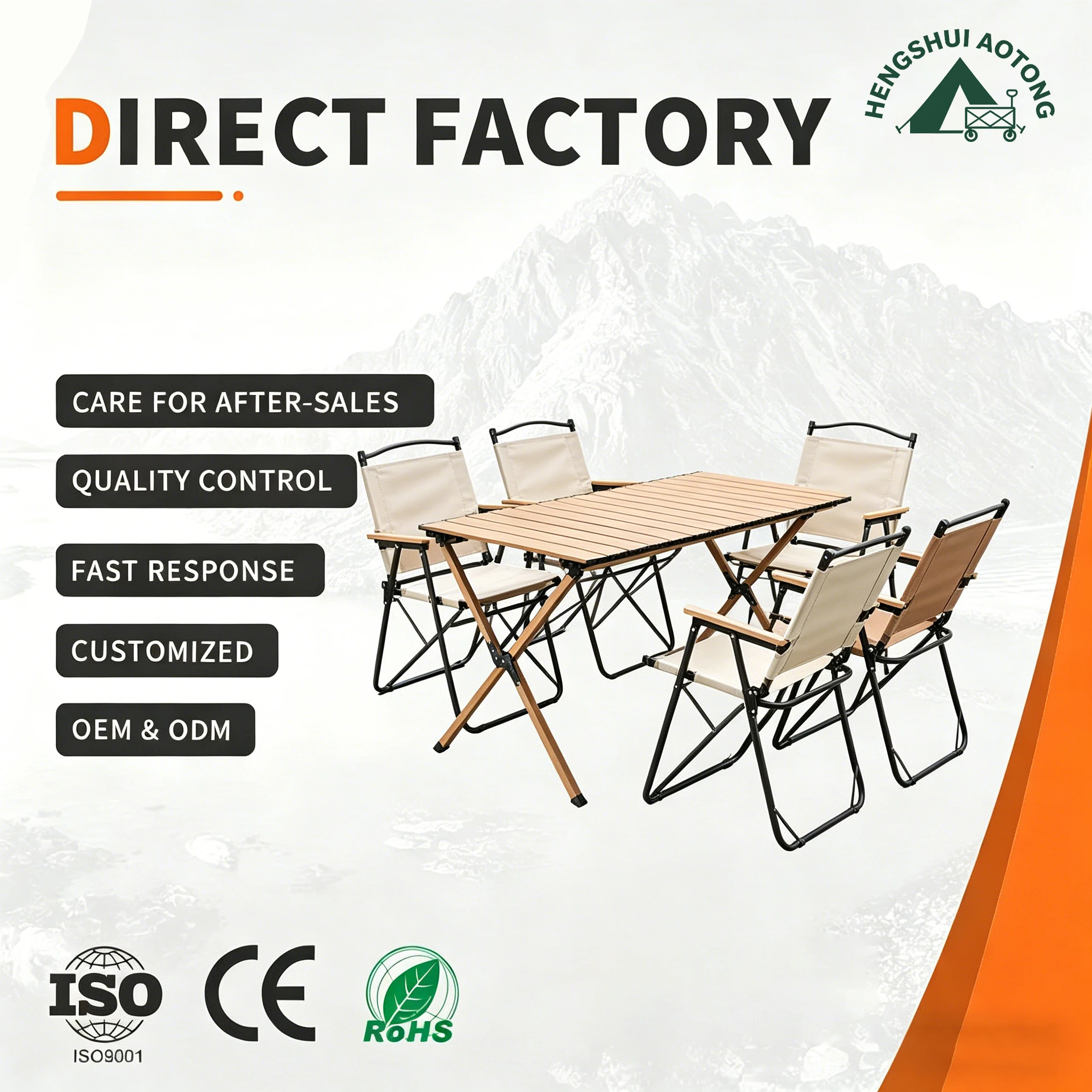 Durable Aluminum Camping Chair with 600D Oxford Fabric Waterproof Foldable Outdoor Chair