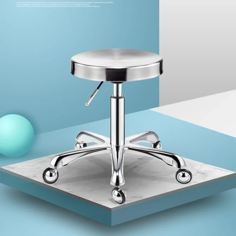 

Stainless Steel Brushed Lifting Stool Explosion-proof Barber Bench Hairdressing Salon Rotating Chair Master Stool