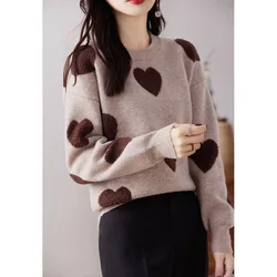 New Autumn/Winter Fashion Trend Japanese Lazy Style Round Neck Loose Versatile Slim and Fashionable Women's Long Sleeve Sweater