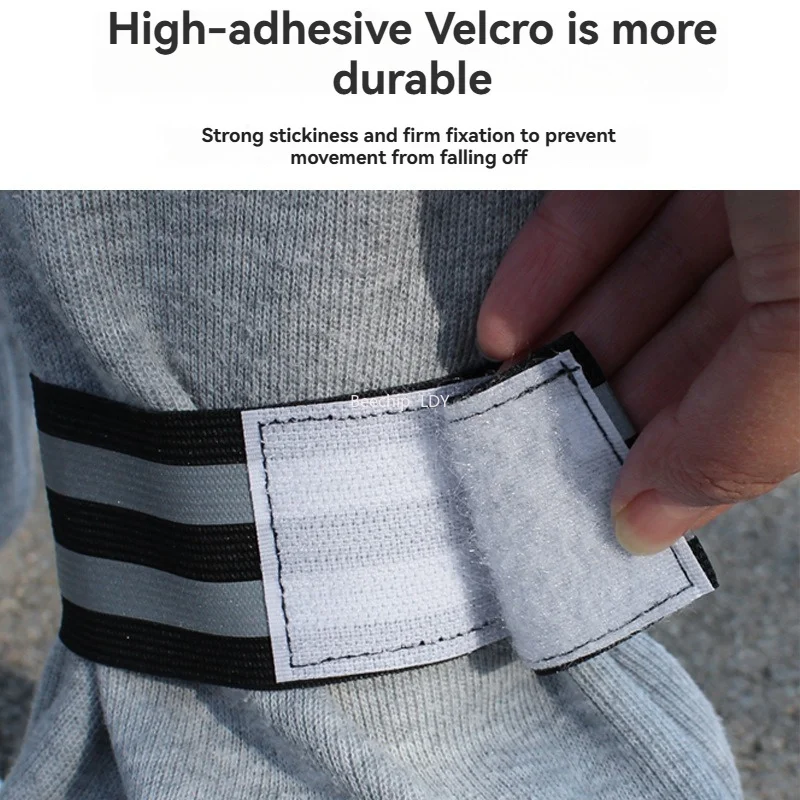 Reflective Bicycle Trouser Straps Night Riding Gaiters for Road Bike, Hiking & Running - Adjustable Leg Bands Safety Gear image 4