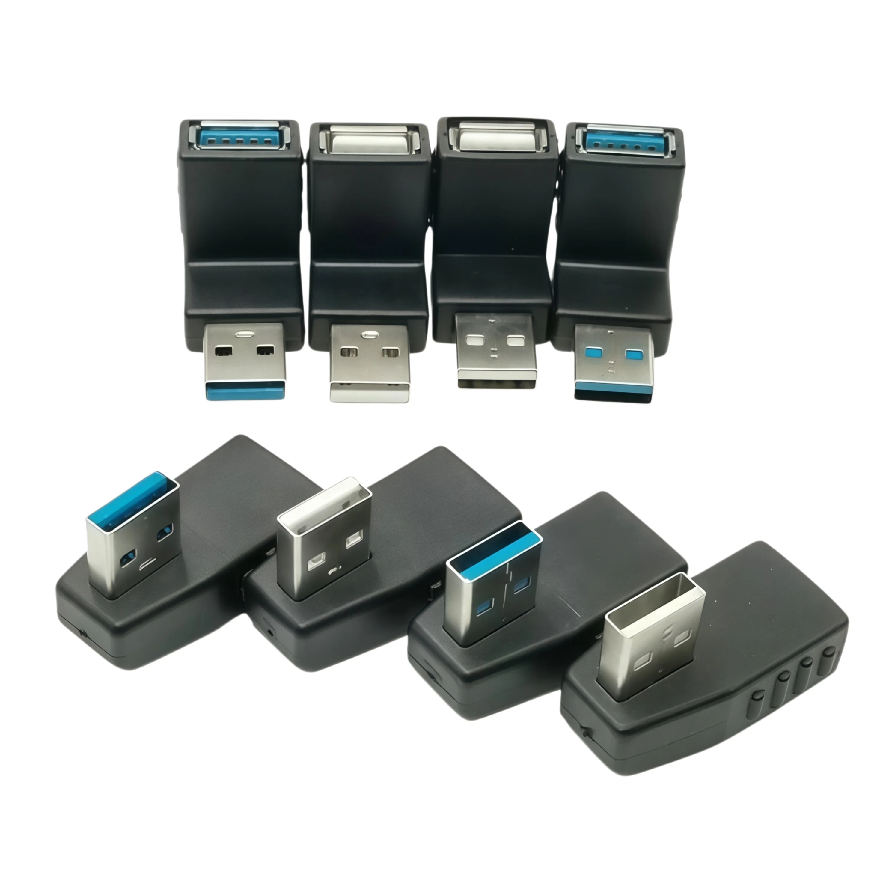 USB 2.0 3.0 Adapter 90 Male to Female Coupler Plug Plug Left Angle and Right Angle