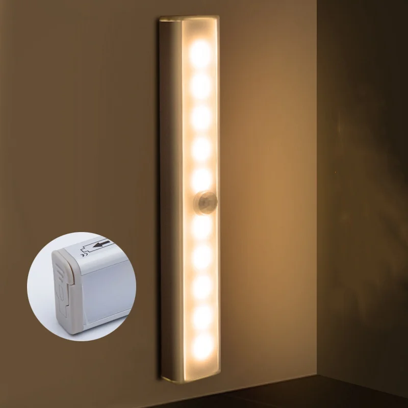 RGB light strip aisle plug-in charging model intelligent sensing cabinet light wireless model lights on when people come