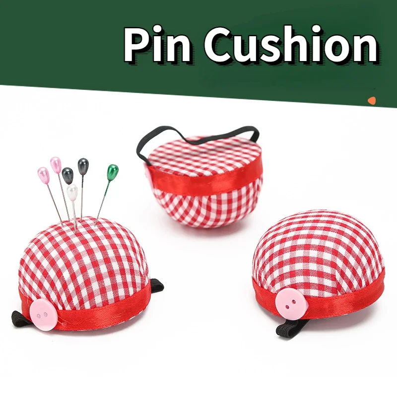 1pc Shaped Needle Pin Cushion with Elastic Wrist Belt DIY Handcraft Tool for Stitch Sewing Needlework Apparel Sewing Accessories