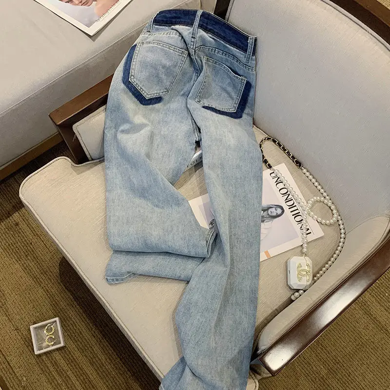 

Мужские винтажные джинсы Waed: повседневные, свободные, прямые, широкие, в пол, модные городские, осенне-весенние, новинка