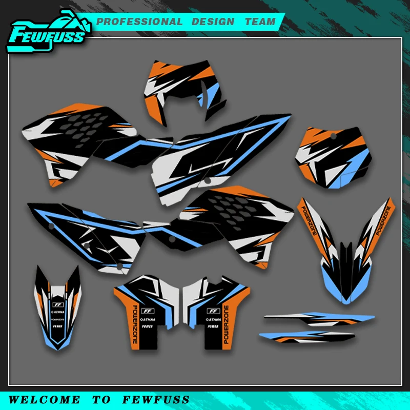 

Fewfuss For KTM SX SXF 2007 2008 2009 2010 EXC EXCF 125 250 300 450 2008 2009 2010 2011 Motorcycle Graphics Decals Stickers Kit