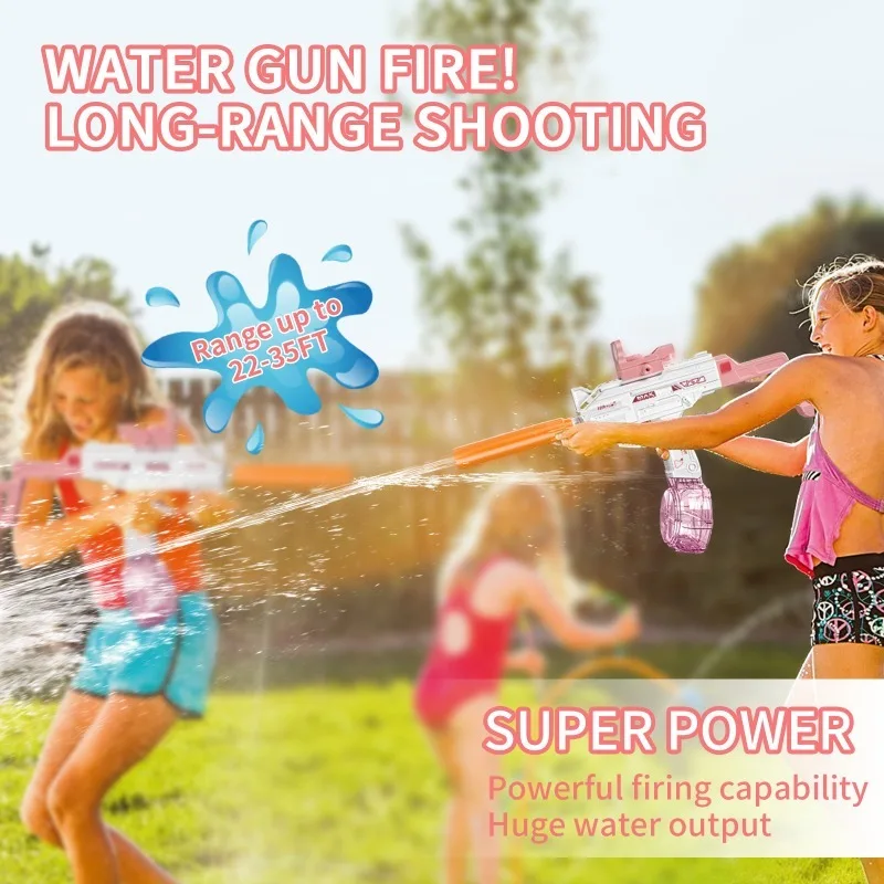 Uzi Electric Water Gun Fully Automatic Powerful Pulse Burst Large Capacity Summer Outdoor Children Toys Gifts