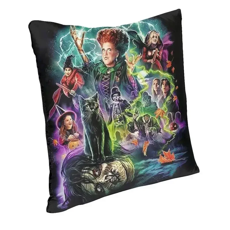 Hocus Halloween Witch Pocus Cushion Cover 45x45 Home Decorative Print Witchcraft Throw Pillow for Sofa Double-sided