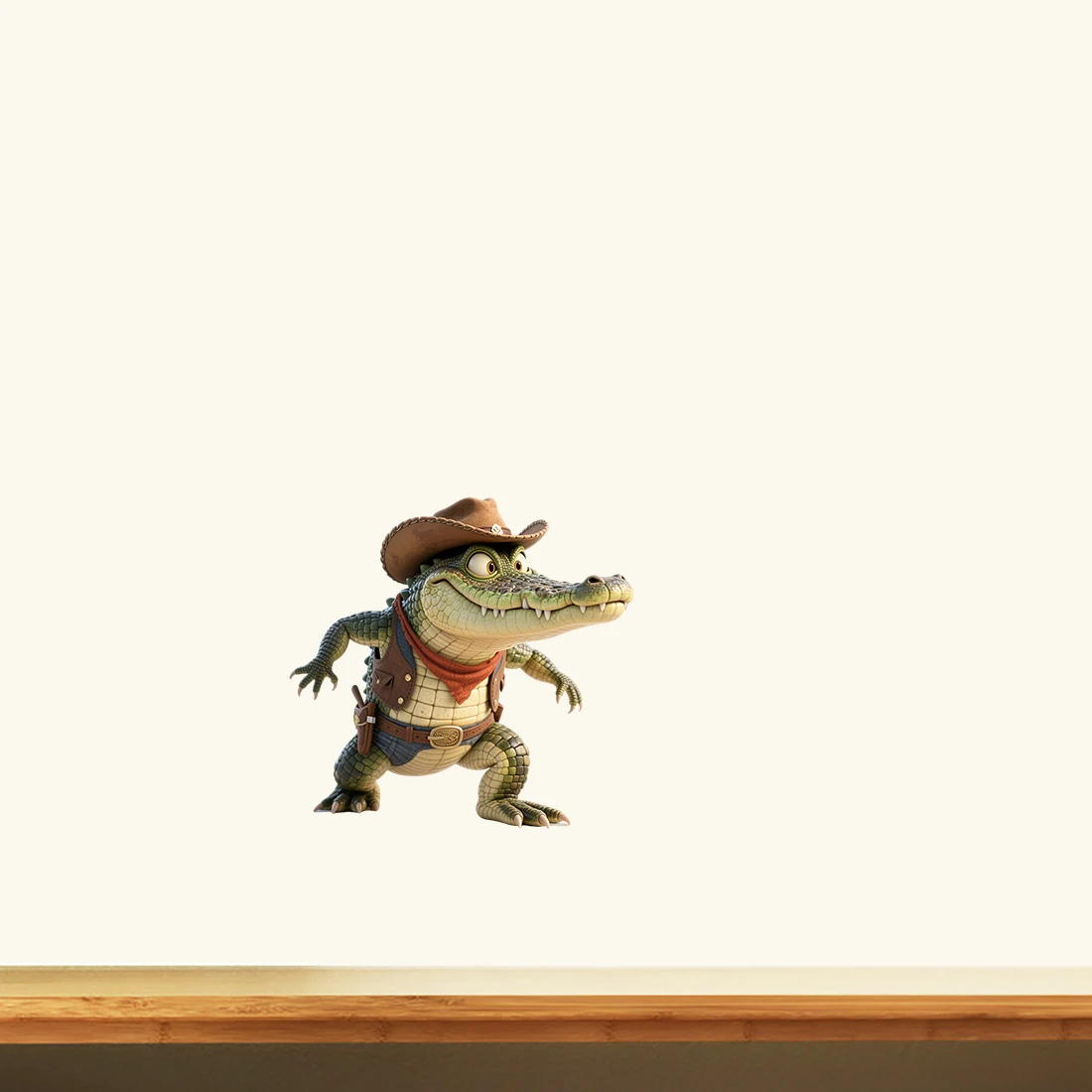 Three Ratels CAB20 Funny Crocodile Sheriff Cartoon Wall Stickers for Home Decoration Children's bedroom decal