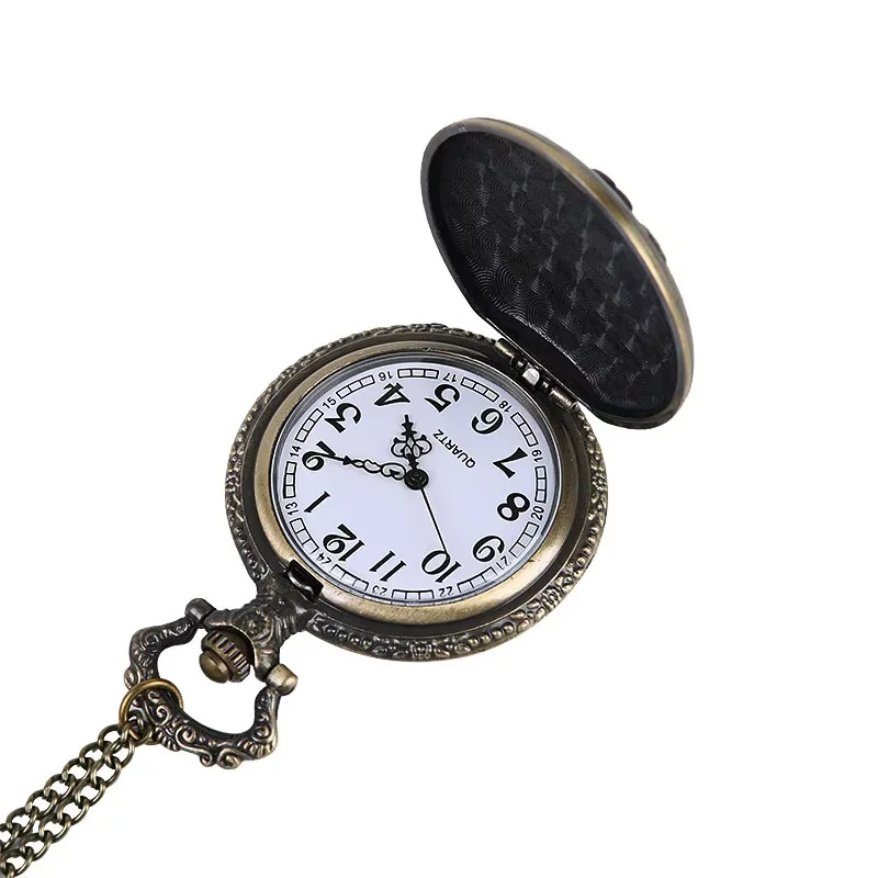 Military style classical pocket watch battle plane pocket watch large two plane takeoff embossed pocket watch
